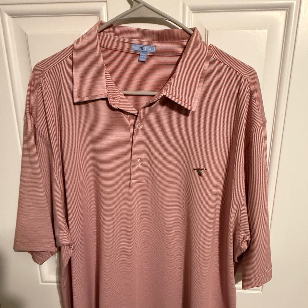 Genteal Red Striped Polo - XXL